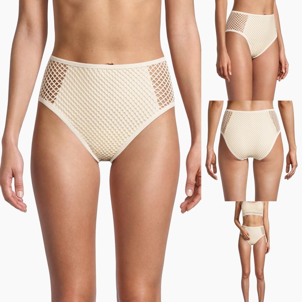 NWOT Robin Piccone
Pua Mesh High-Waist Bikini Bottom Size S